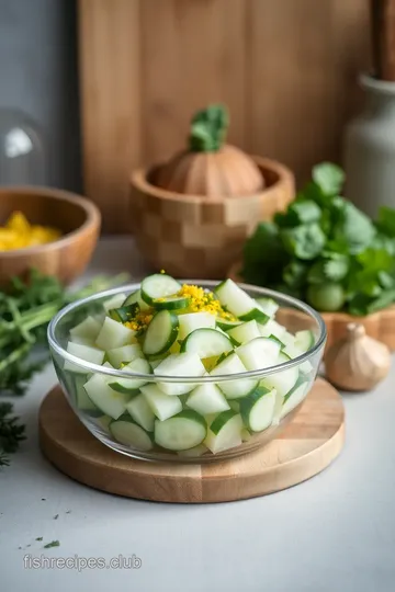 Crisp Cucumber Zesty Salad ingredients