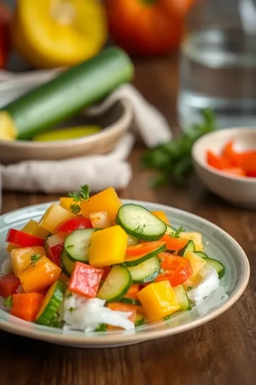 Refreshing TikTok Cucumber & Bell Pepper Salad