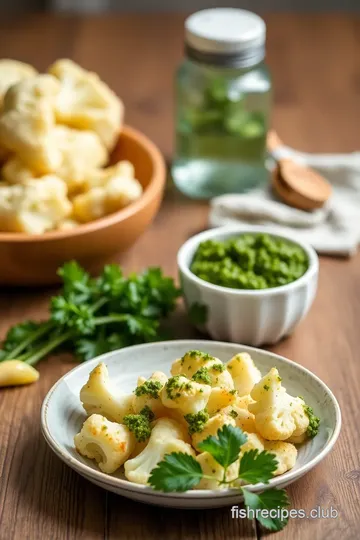 Roasted Cauliflower with Parmesan Pesto ingredients