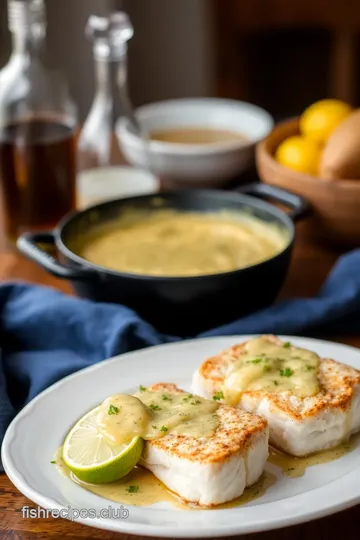 Zesty Roasted Cod Fillets with Lime Butter presentation