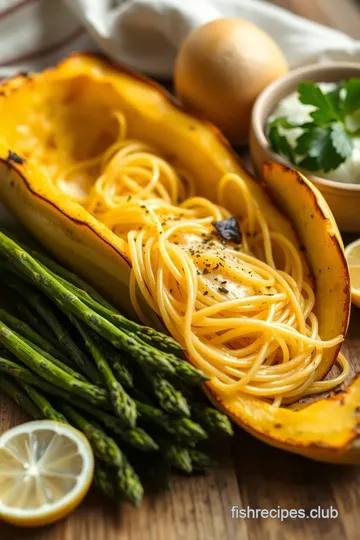 Roasted Spaghetti Squash with Asparagus ingredients