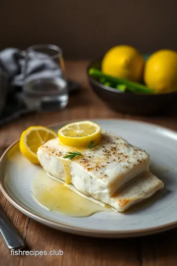 Lemon Butter Sautéed Cod presentation