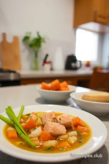 Savory Salmon Fish Soup with Fresh Herbs steps