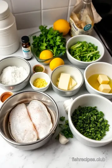 Lemon Herb Fluke Fillet with Garlic Butter Sauce ingredients