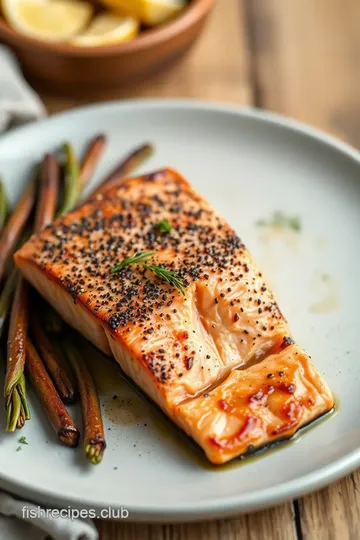 Seared Salmon with Crispy Skin Delight presentation