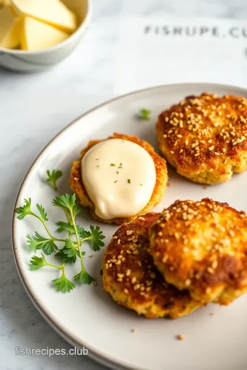 Sesame-Crusted Salmon Patties presentation