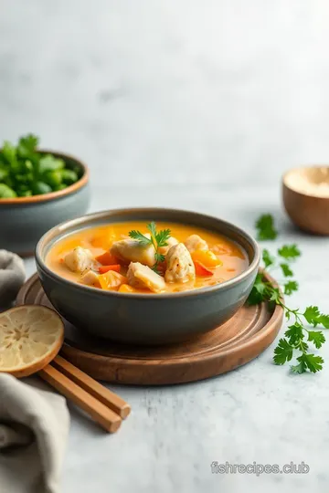 Slow Cooker Tom Kha Soup presentation