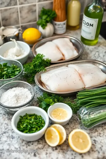 Steamed Cod Fish with Fresh Herbs ingredients