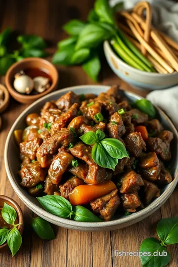 Stir Fry Ground Beef with Thai Basil ingredients