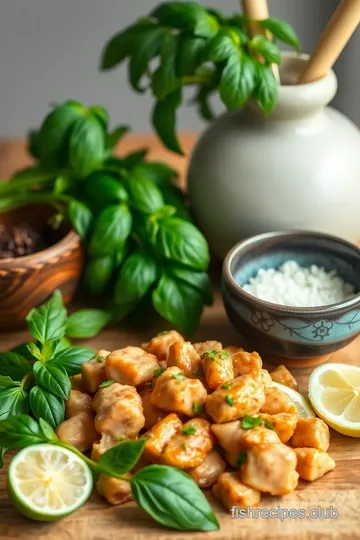 Stir-Fry Ground Chicken with Thai Basil ingredients