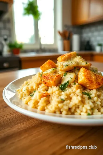 Creamy Fish Risotto steps