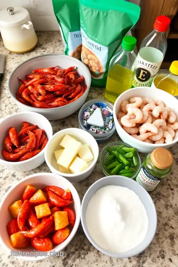 Crawfish and Shrimp Étouffée ingredients