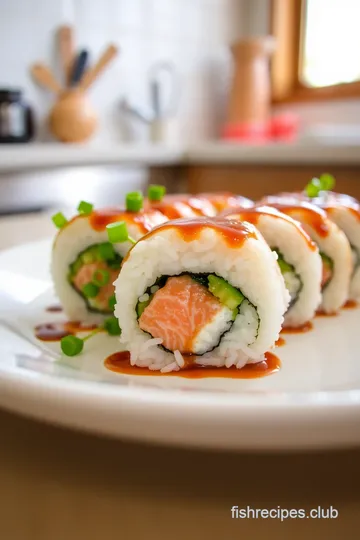 Teriyaki Salmon Sushi Rolls steps