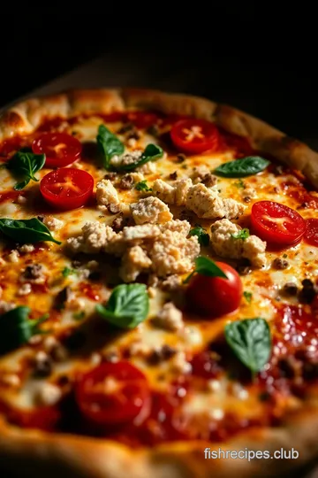 Tuna Fish Pizza: A Savory Seafood Delight presentation