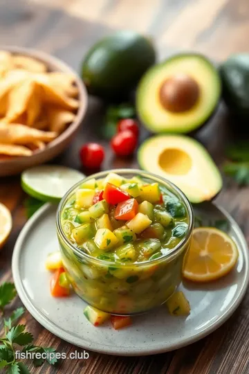 Vibrant Tropical Avocado Salsa presentation