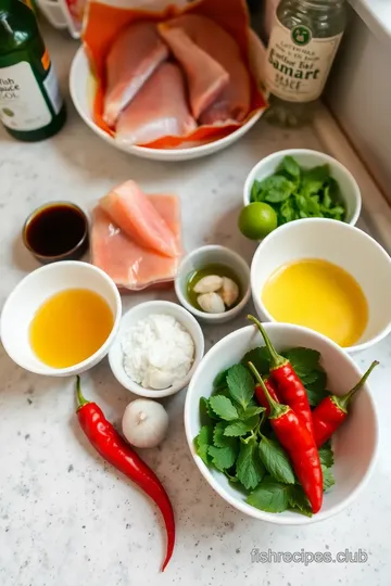 Vietnamese Grilled Catfish (Cá Nướng) ingredients