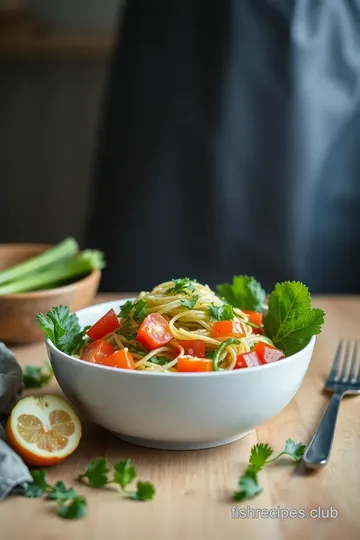 Zesty Low-Carb Pad Thai Salad Delight presentation