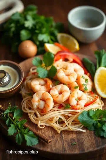 Zesty Cooked Shrimp Pad Thai Salad ingredients