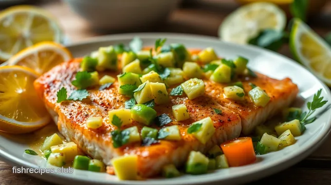 Citrus-Glazed Pink Fish with Avocado Salsa