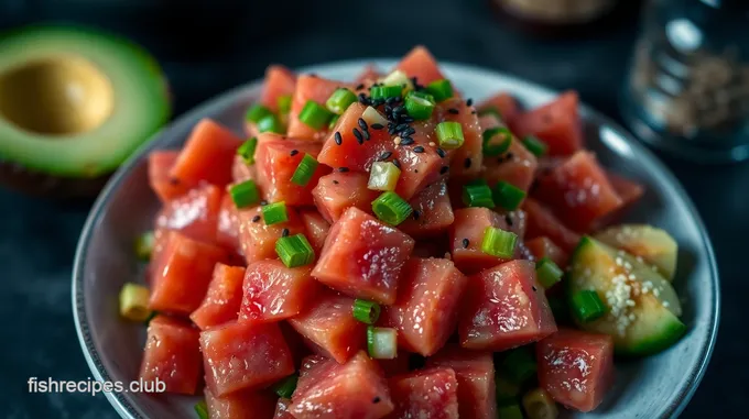 Hawaiian Ahi Poke Fish